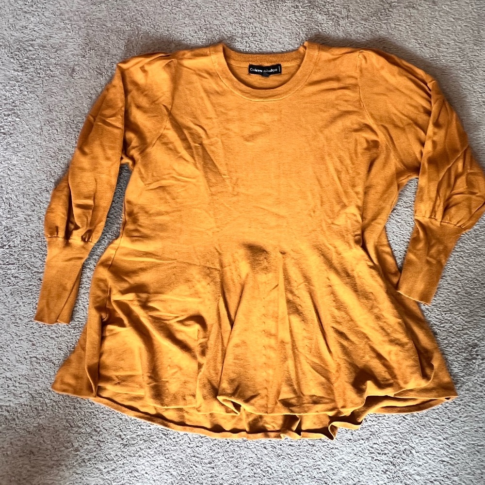 Catherine Malandrino Mustard Long Sleeve Top